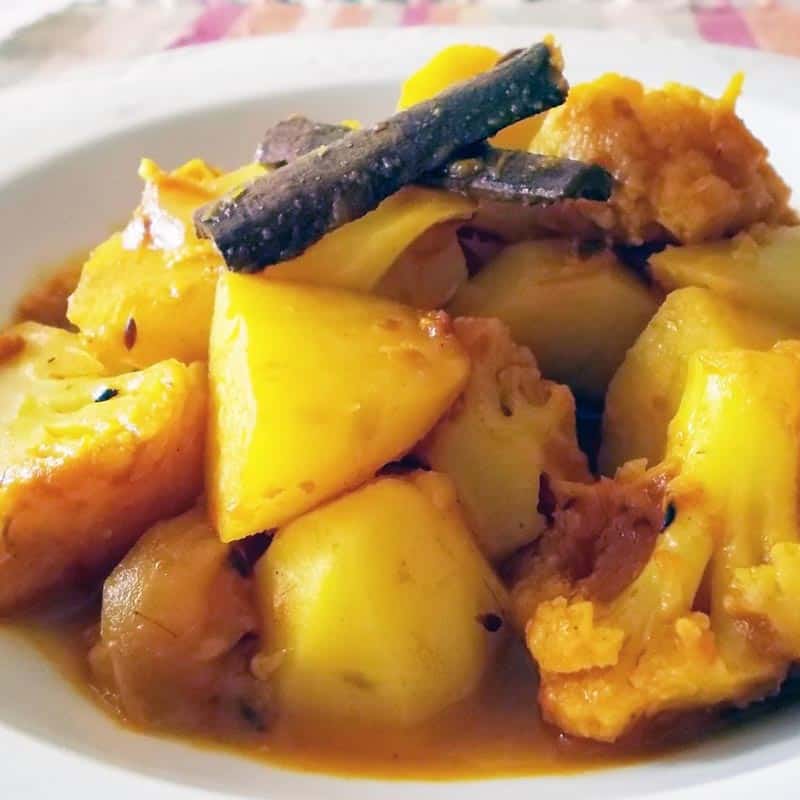 Ινδικές πατάτες με κουνουπίδι